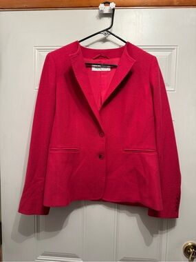 MaxMara Womens 95% Cashmere 5%Wool Two Button Blazer Red size 10